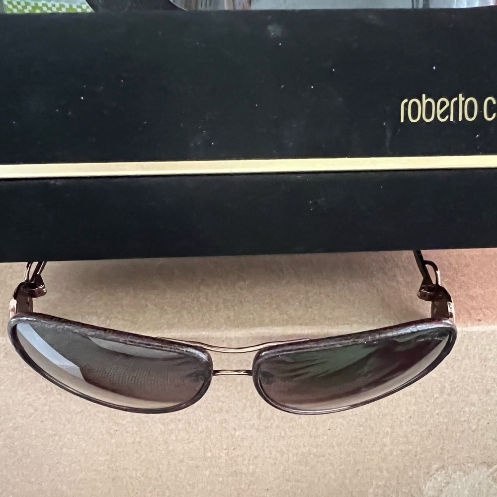 Roberto Cavalli 💯% Authentic Gorgona Aviator Sunglasses w/case 😎 Pre-Loved/EUC❤️ - Picture 6 of 11